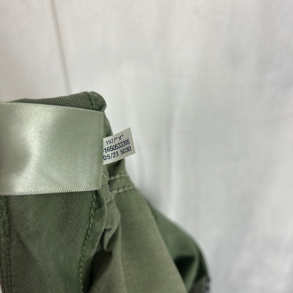 AMERICAN EAGLE NWT Dreamy Drape Super High Rise‎ Baggy Wide Leg Cargo Green Sz 6 - Picture 4 of 6
